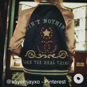 Understated Leather Pink/Navy - AINT NOTHING LIKE THE REAL THING Jacket - Lg